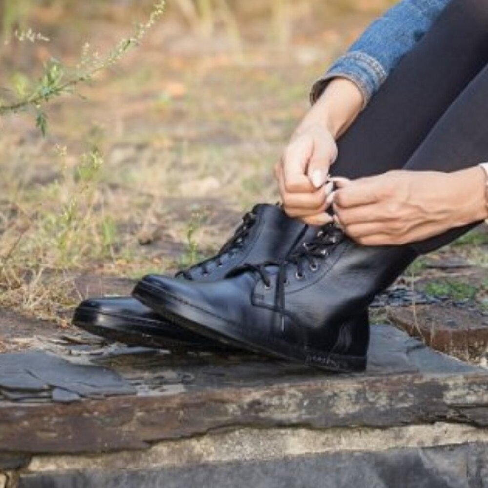 Peerko Barefoot Go Black Ankle Boots